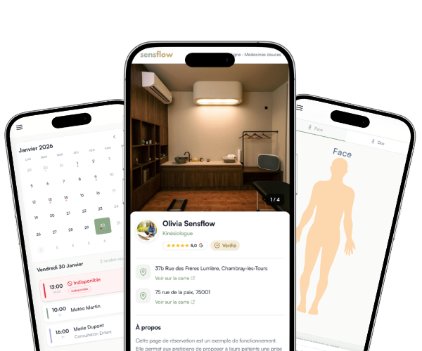 SensFlow - Logiciel de gestion de cabinet pour praticiens bien-être